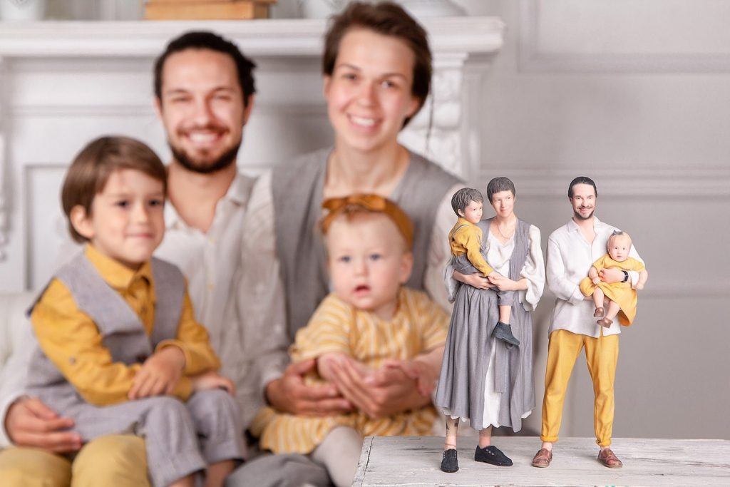 3d figuren familie