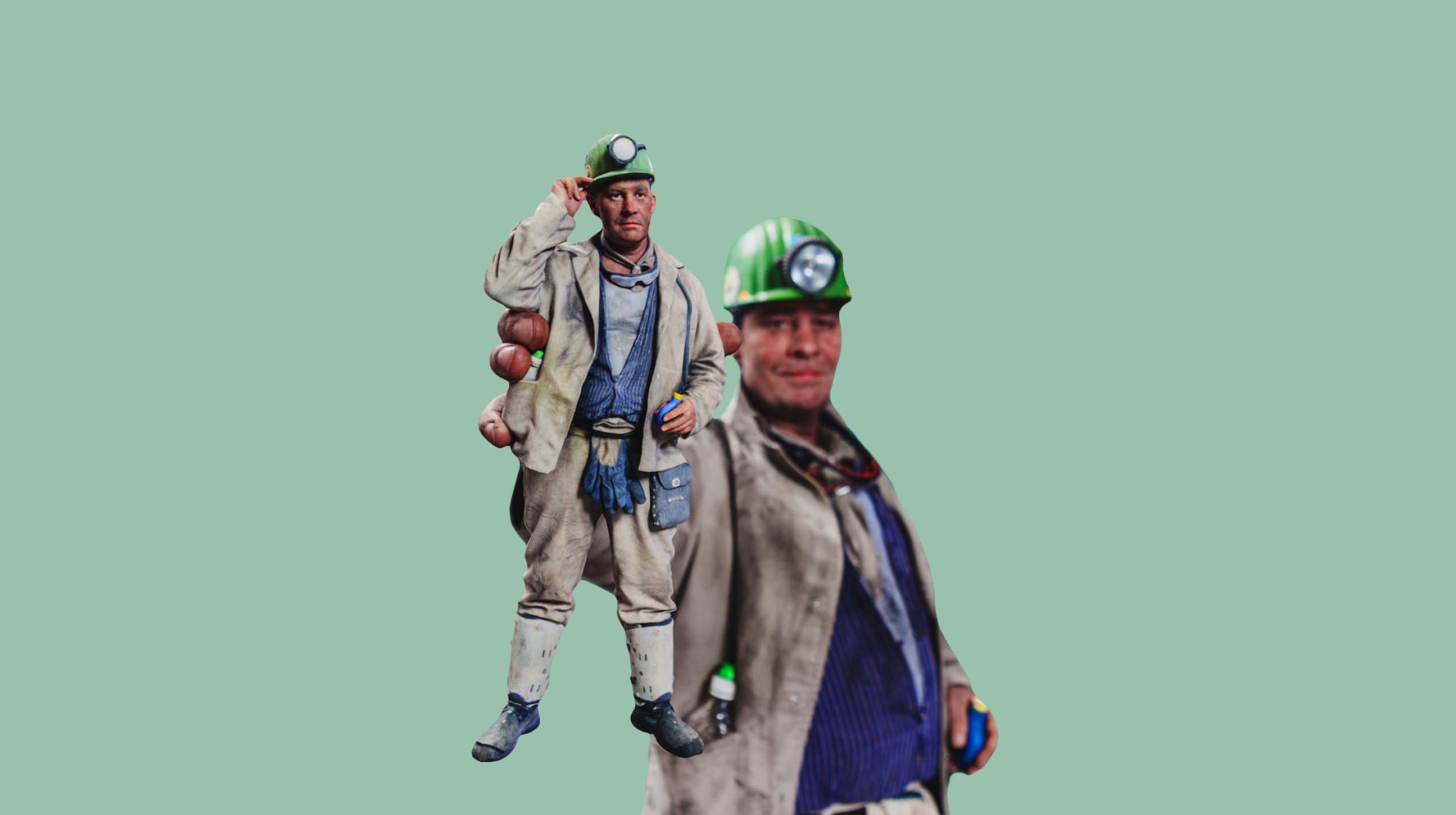 3D-Figuren des Arbeiters